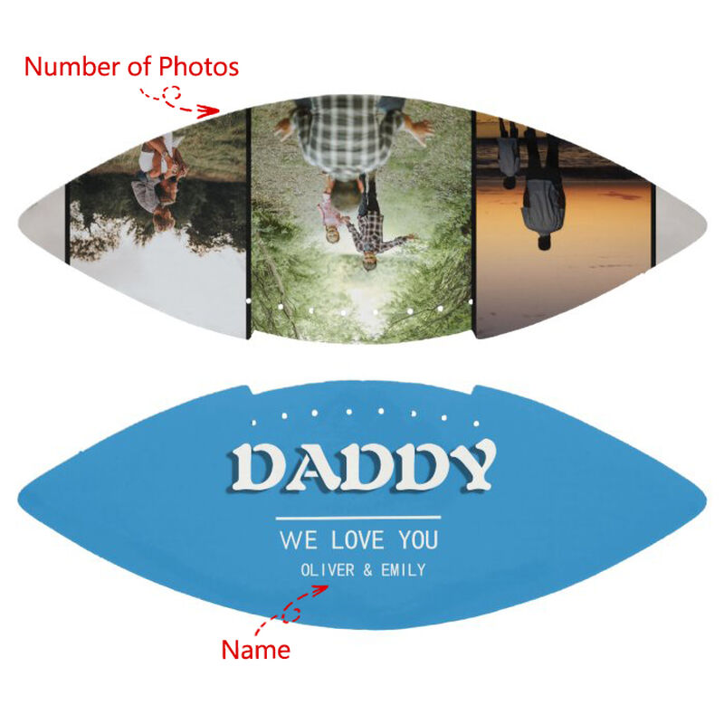 Personalized Football Add Photos as a Father’s Day Gift for Dad