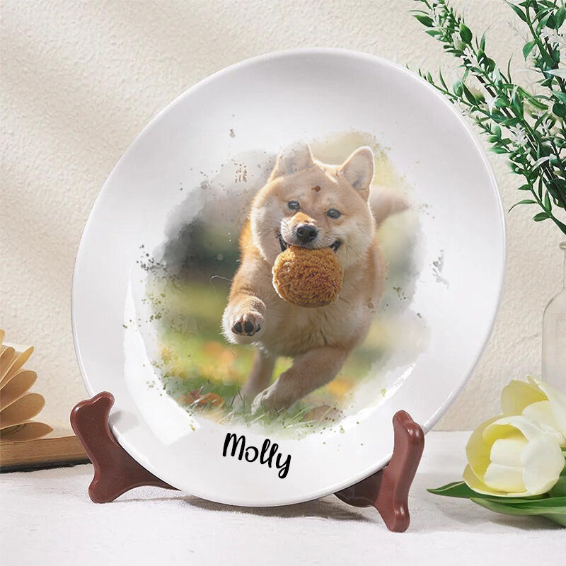 Personalisierter Teller mit individuellem Design Bestes Geschenk für Tierliebhaber