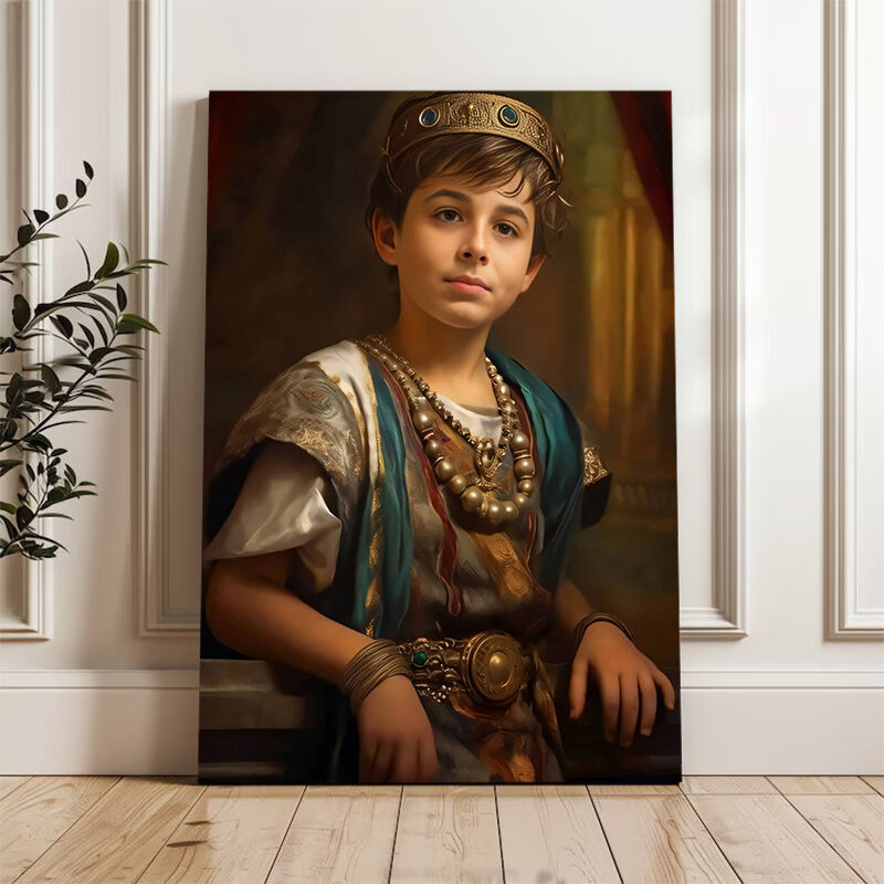 Personalized Handsome Prince Portraits with Custom Face Swap Creative Gift for Boy