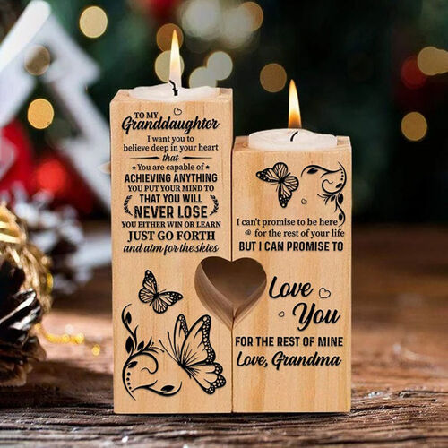 "You Are Capable Of Achieving Anything, Love You For The Rest Of My Life"Candle Holder for Granddaughter