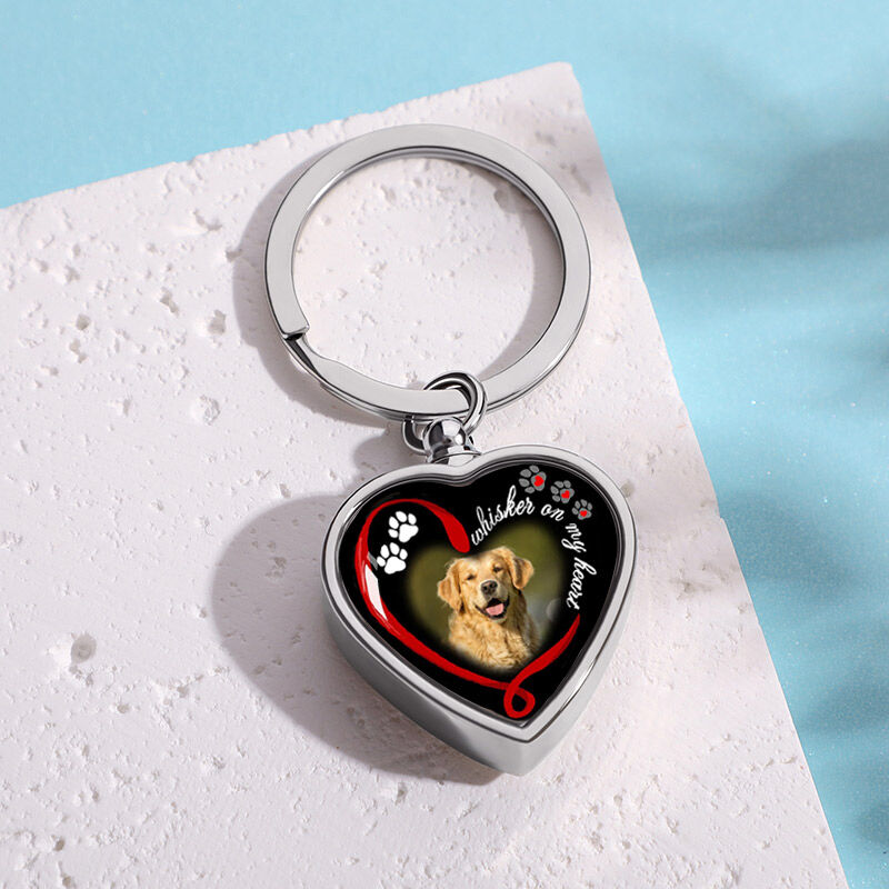 Whishes on My Heart Picture Urn Keychain