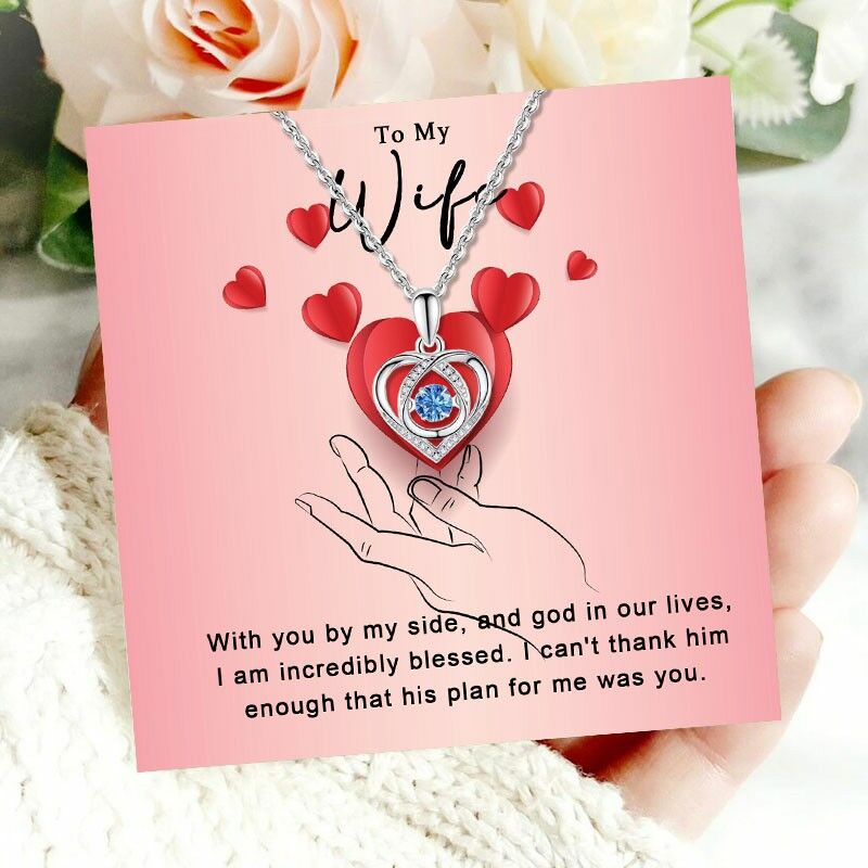 Gift for Wife "With You By My Side, And God In Our Lives, I Am Incredibly Blessed" Necklace
