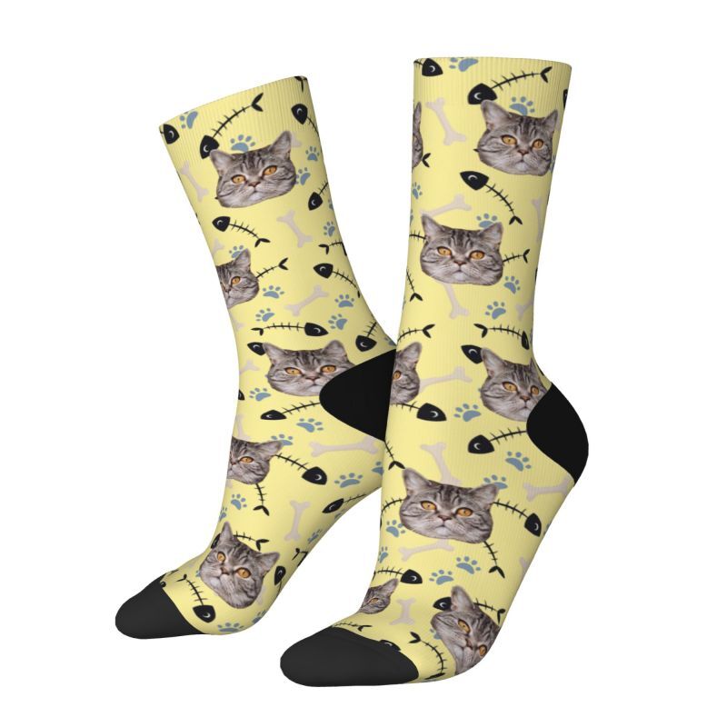 Personalized 3D Digitally Printed Face Socks with Pet Pictures Added