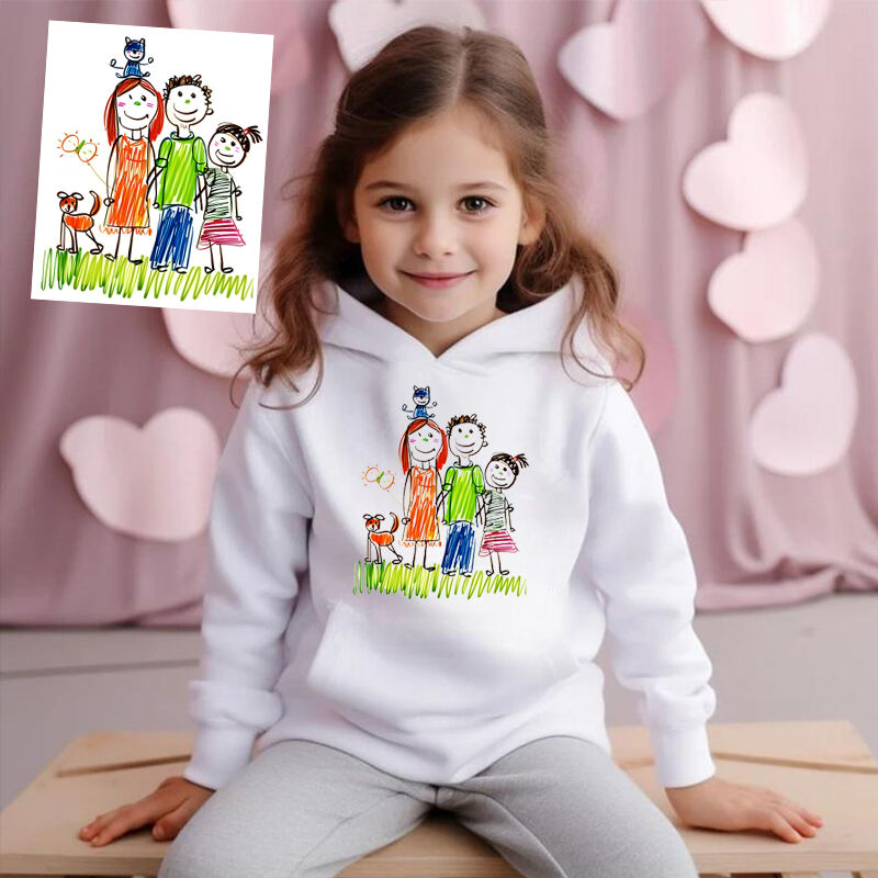 Personalized Children Hoodie Customized Children's Drawing Cute Gifts For Kids