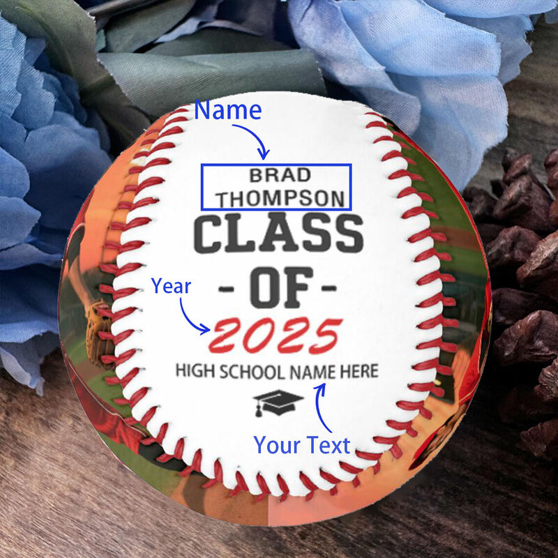 Personalized Baseball Custom Photo Graduation Gift for Baseball Lovers