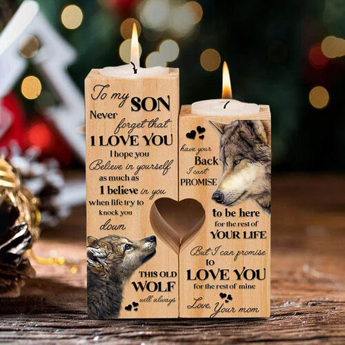 Glaube an dich so sehr wie ich an dich glaube Handgefertigter Kerzenständer Geschenk für Sohn