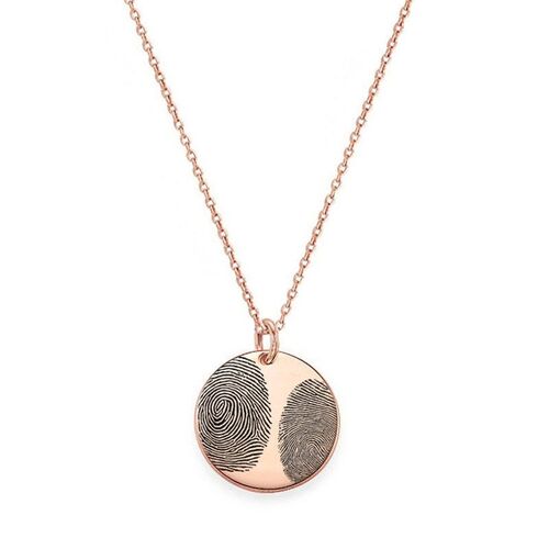 Two Actual Personalised Fingerprint Necklace