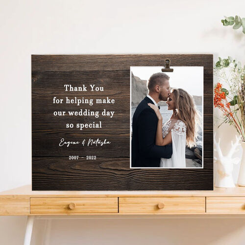 Custom Picture Frame Thank You Gift for Friend
