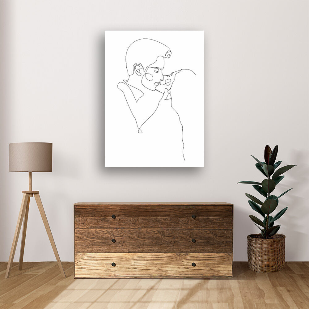 線画 イラスト 写真入れ キャンパス ウォール アート オーダーメイド