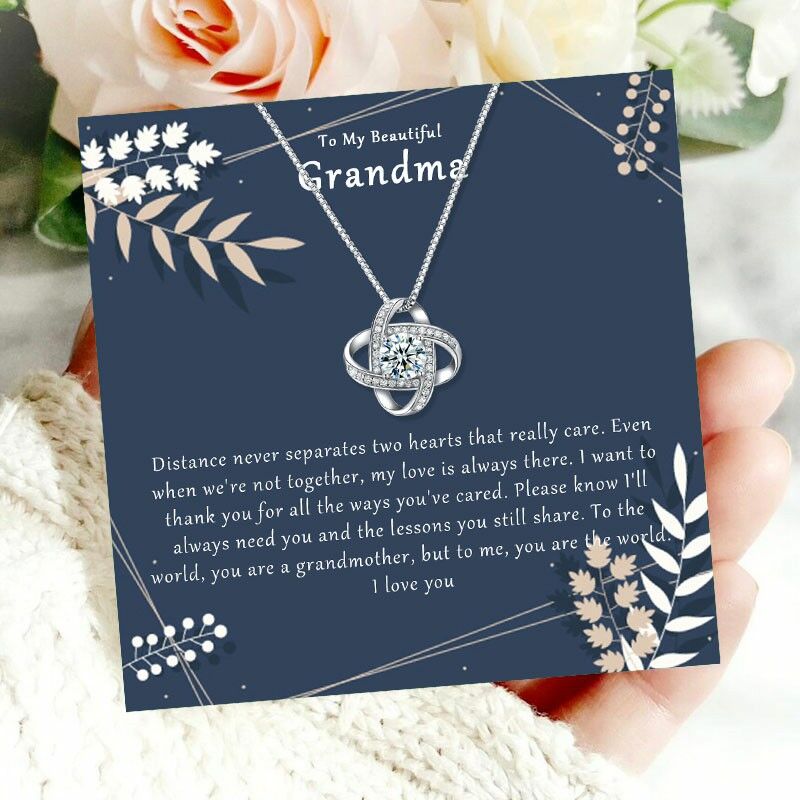 Gift for Grandmother "To The World, You Are A Grandmother, But To Me, You Are The World" Necklace