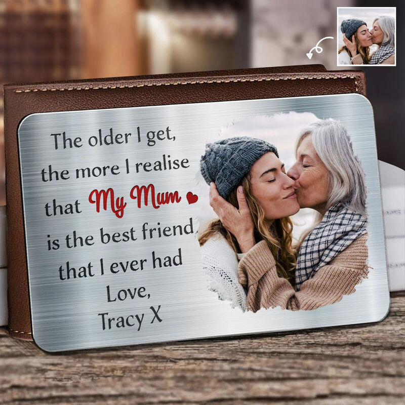 Personalized Aluminum Wallet Customized With Family Photos For Mother's Day