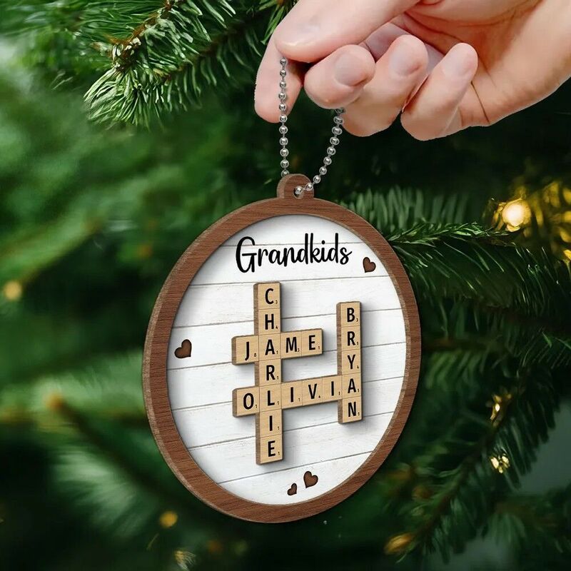 Personalisierte Weihnachtsornamente Individuelle Namen Lustige Geschenke für die Familie