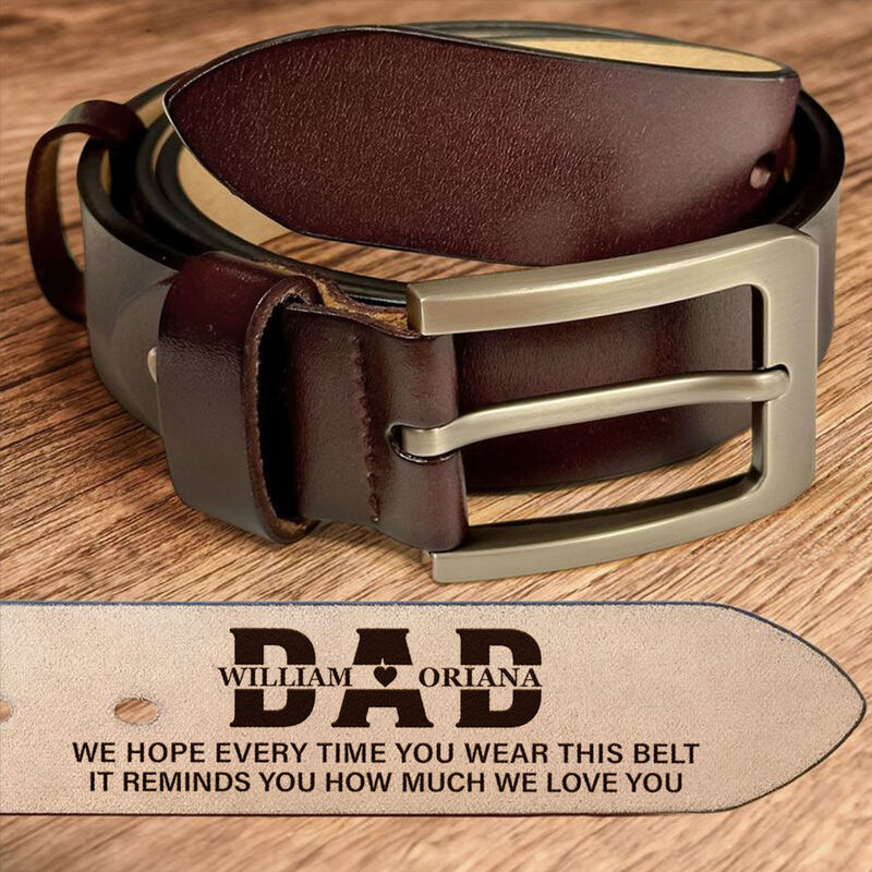 Ceinture en cuir authentique personnalisée Cadeau pour hommes Ceinture gravée de nom Cadeau de la Fête des Pères pour le papa