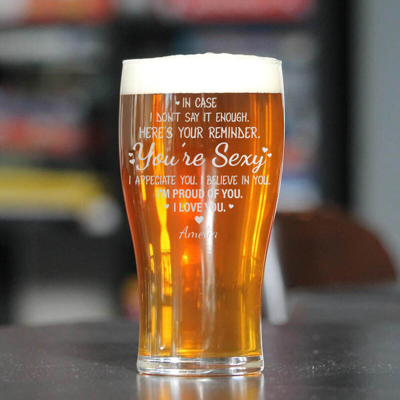 Personalized Name Beer Glass Perfect Gift for Your Love "I Believe In You"