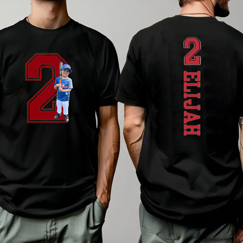 Personalized T-shirt Custom Photo with Your Number and Name Design Unique Gift for Sports Lovers