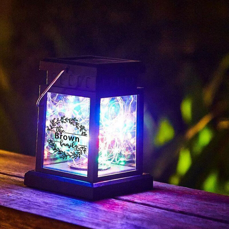 Lampe solaire personnalisée rétro décorative pour le jardin cadeau de pendaison de crémaillère pour les amis