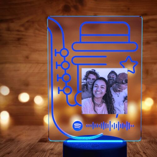 Custom Spotify Plaque Song and Photo Lamp For Friend With 7 Colors