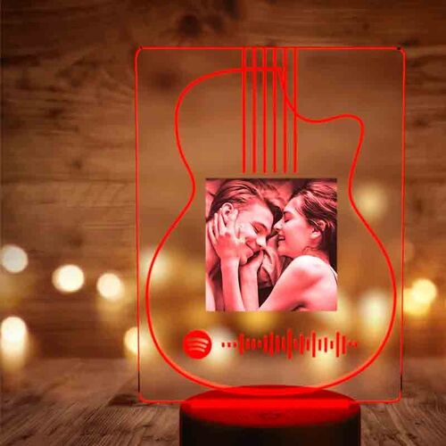 Custom Spotify Plaque Song and Photo Lamp- For Wife-With 7 Colors