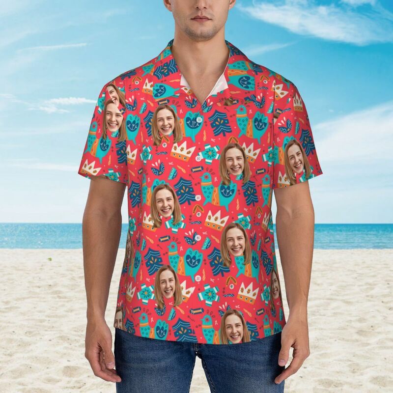 Camicia hawaiana personalizzata Stampa astratta Camicia da spiaggia per le vacanze Unisex