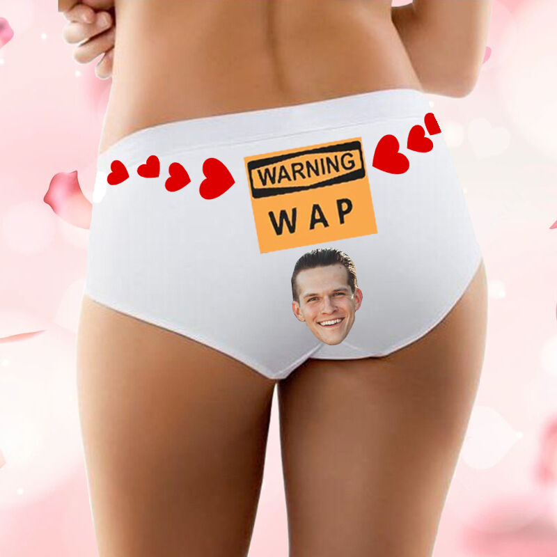 Personalized Photo Women's Underwear Special Gift for Her "Warning Wap"