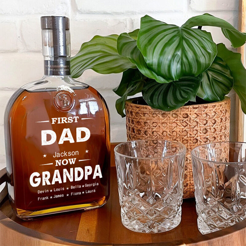 Personalized Name Whiskey Bottle Best Gift for Family