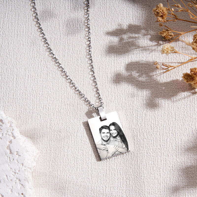Personalized Photo Necklace Memorial Gift for Anniversary