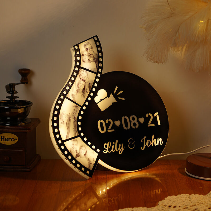 Luz nocturna con imagen personalizada, diseño de película, regalo interesante para parejas
