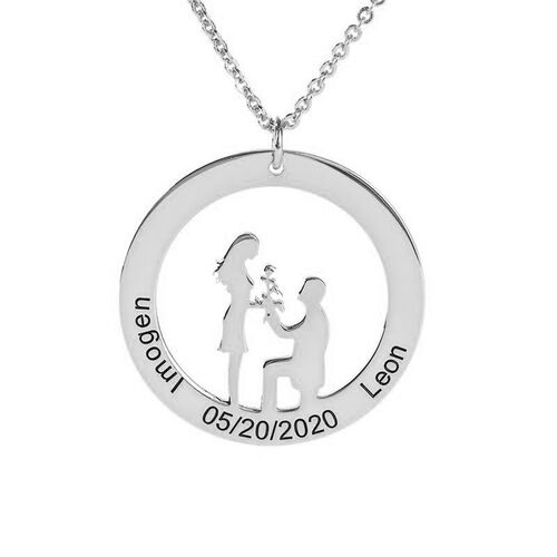 "Until Forever" Personalized Couple Necklace