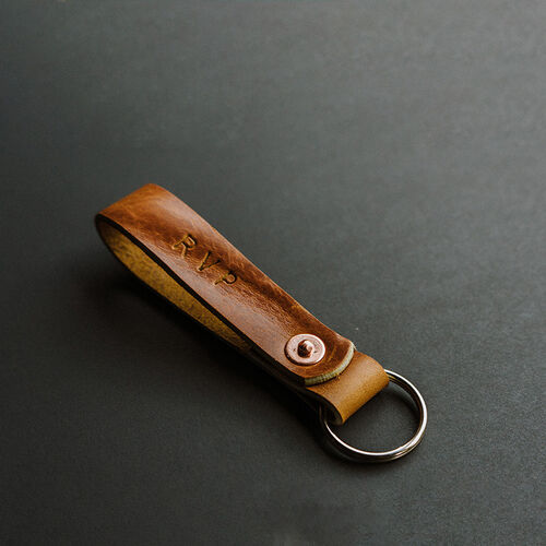 Custom Engraved Keychain Minimalist Present for Best Dad