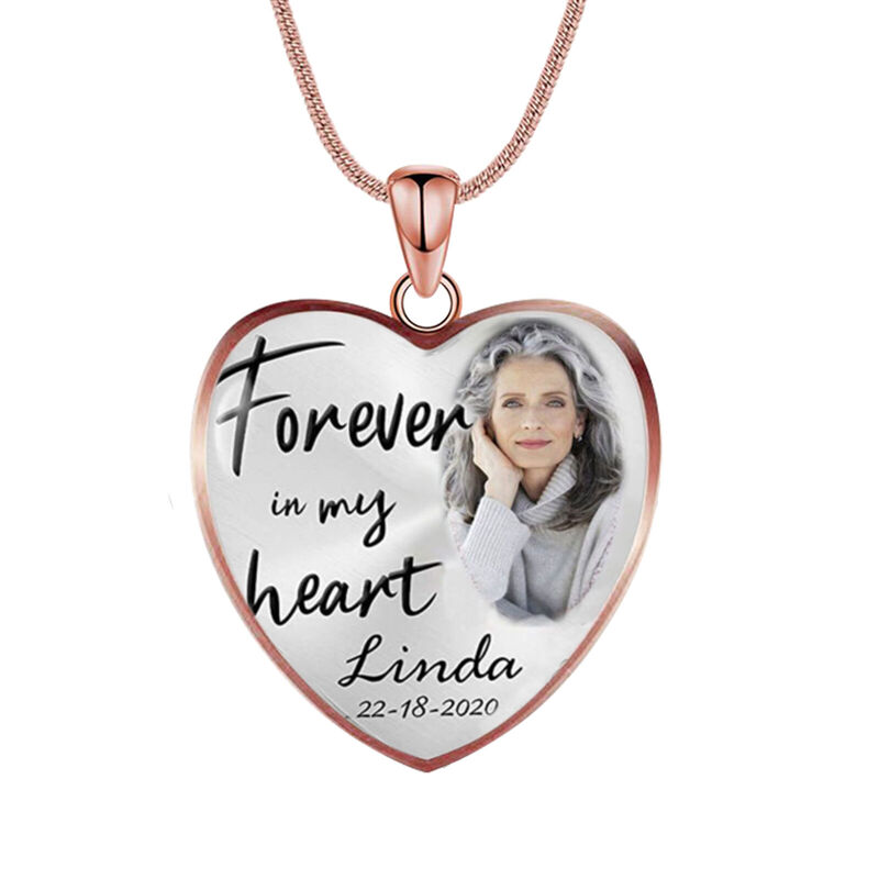 "Forever in My Heart" Custom Photo Memorial Necklace