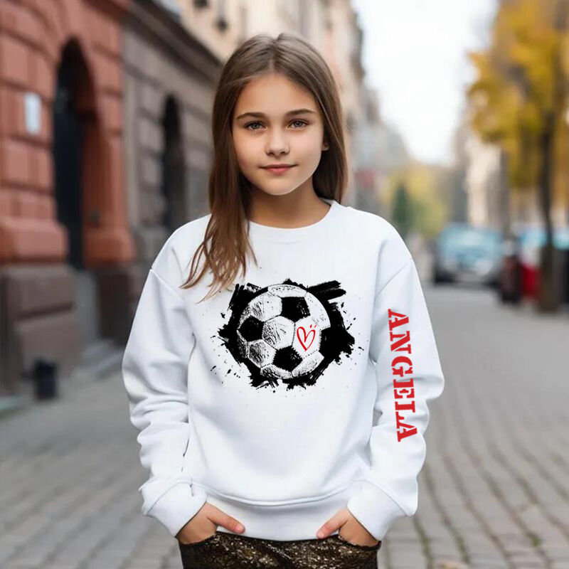 Personalized Children's Sweatshirts With Custom Name And Football Graphics For Sports Fanatics