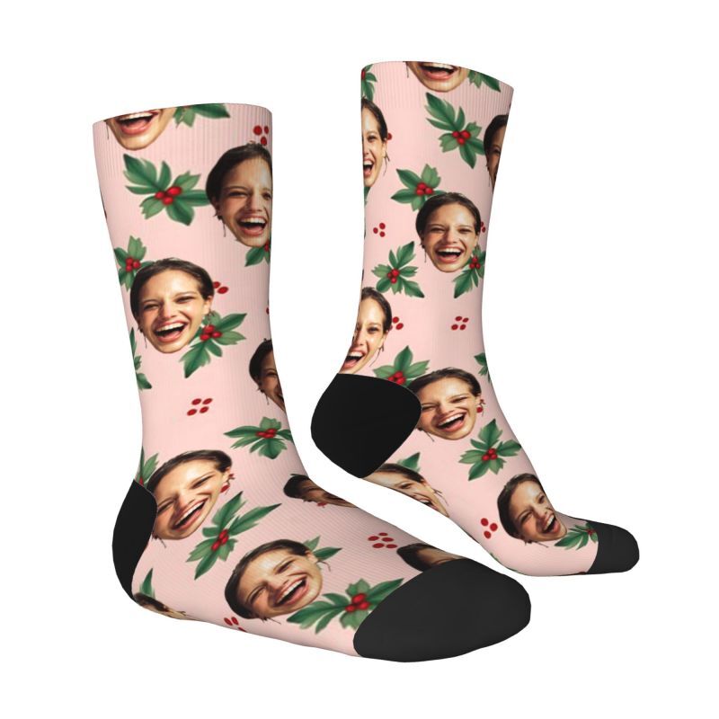 Personalized Funny Face Socks as a Christmas Gift for Your Girlfriend