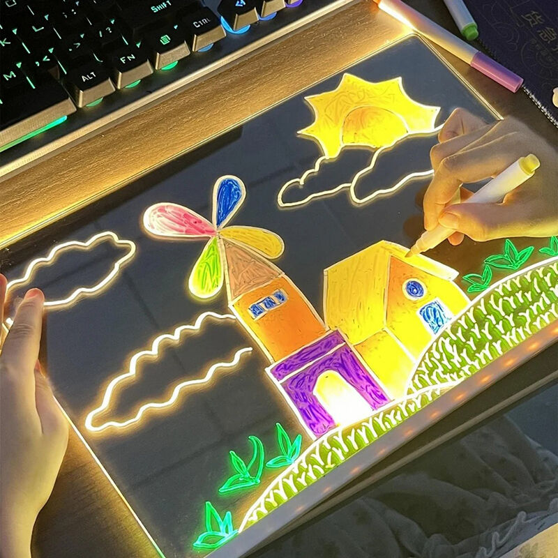 DIY Night Light Drawing Board Interesting Gift for Kids