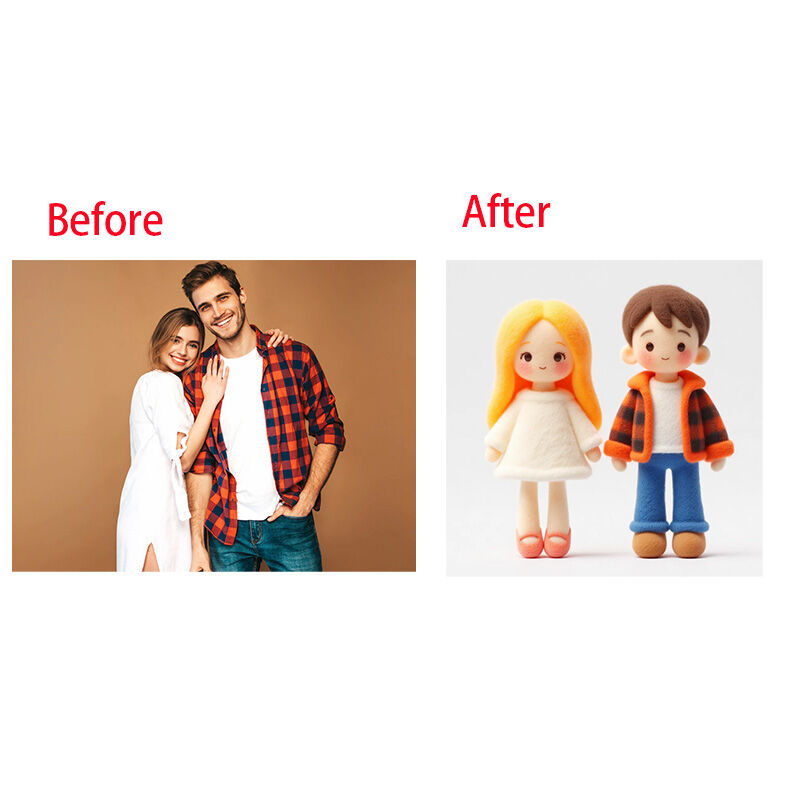 Personalized Felt Style Cartoon Picture Blanket Cute Gift for Your Love