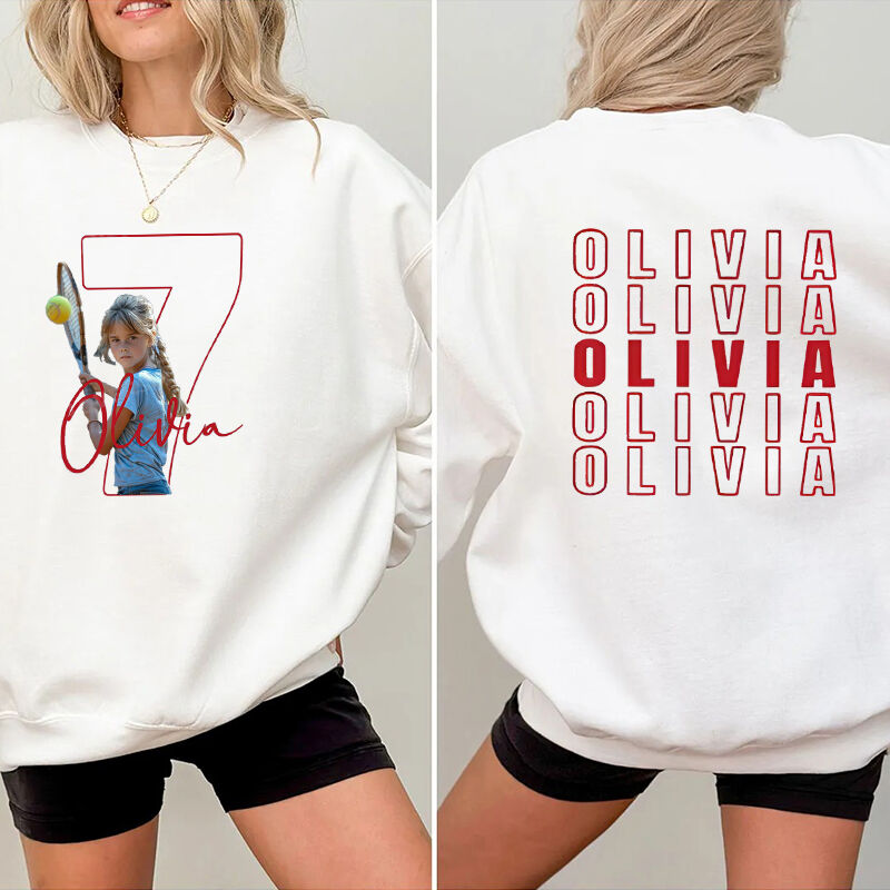 Personalized Sweatshirt This Is Your Arena Custom Photo Name Design Creative Gift for Sports Lovers