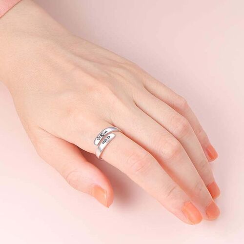"Rise Up" Custom Star Engraving Ring