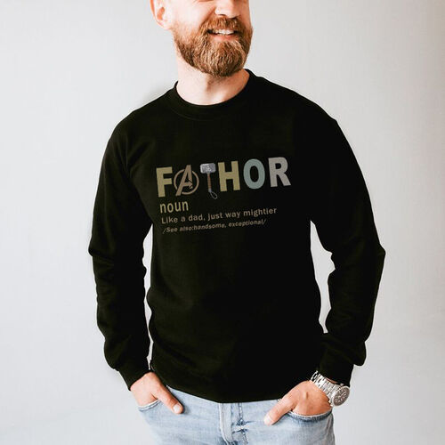 Thor's Hammer Sweatshirt Cool Present for Dad