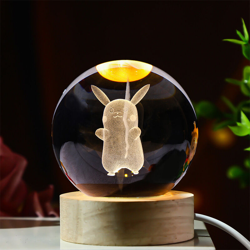 3D Carved Crystal Ball Night Light Interesting Gift for Children