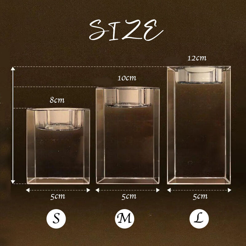 Personalized Crystal Candle Holder Customized Couple Photo Table Decoration for Anniversary