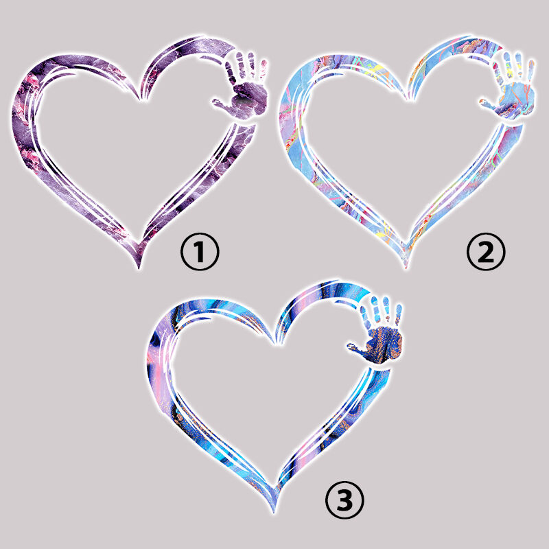 Personalized T-shirt Custom Kids Name Sparkling Heart Hands Design Exquisite Mother's Day Gift