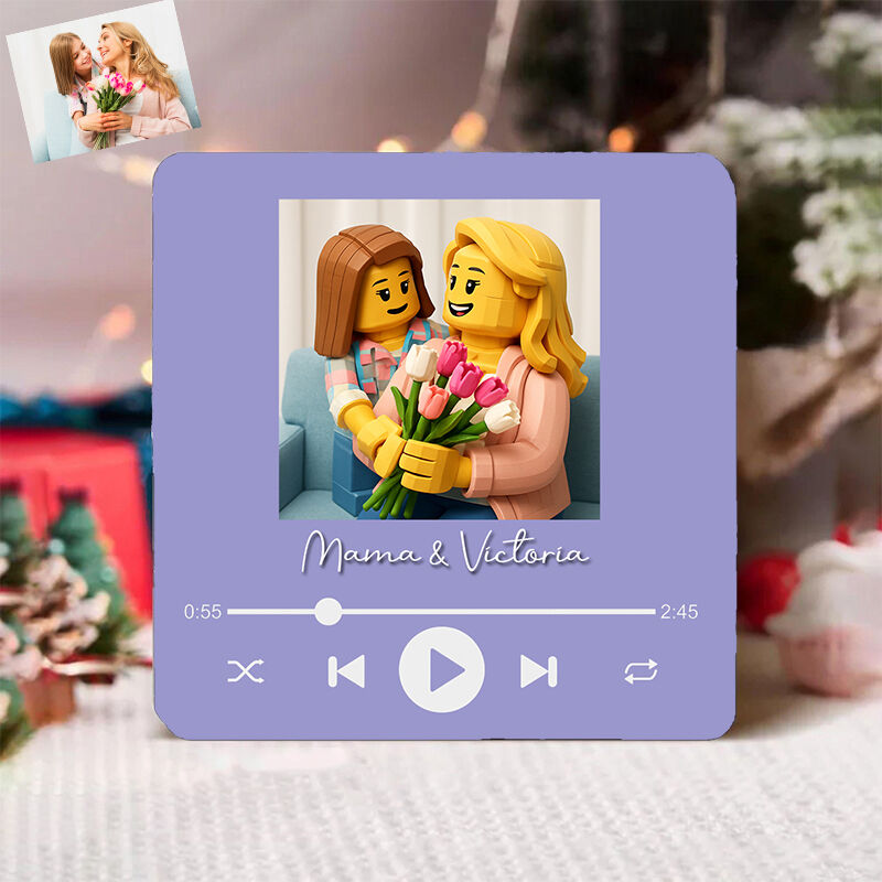 Personalisiertes Bild Musik Kühlschrankmagnet mit individueller Farbe Niedliches Geschenk für Mama