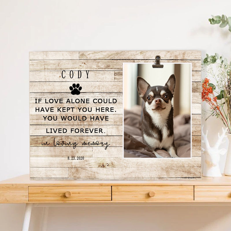 Personalized Photo Frame Animal Condolence Gift for Pet Lover