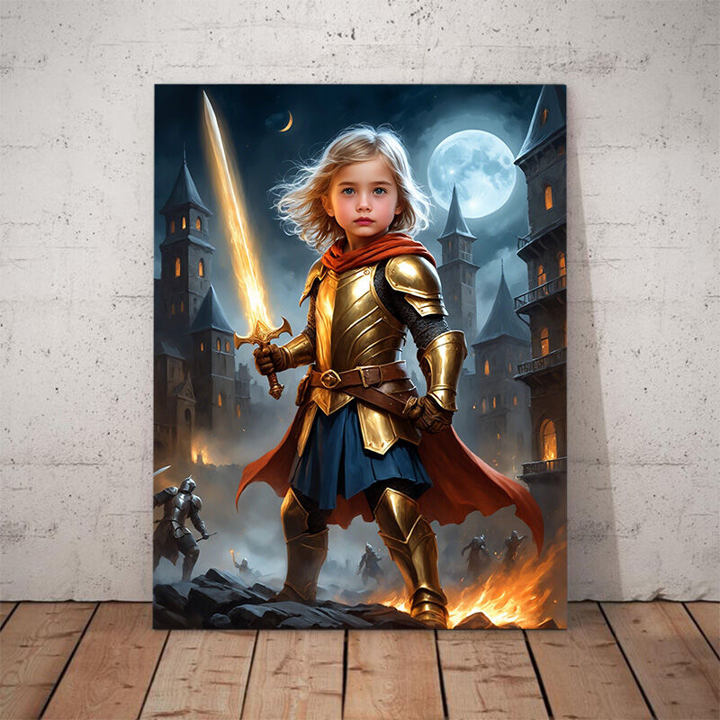 Personalized Hero Portraits with Custom Face Swap Cool Present for Girl