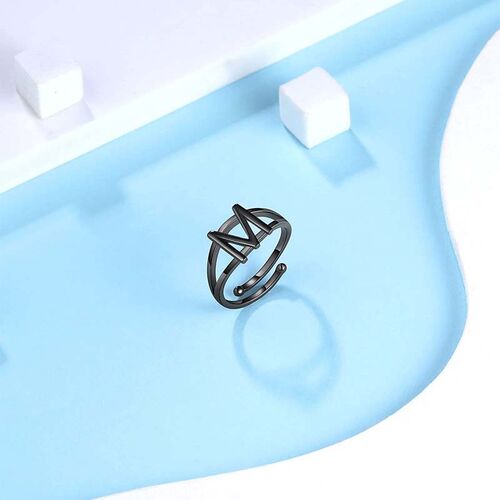 Personalized Initial Letter Open Ring