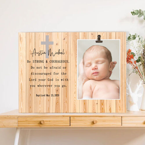 Personalized Photo Frame Baptism Gift for Goddaughter