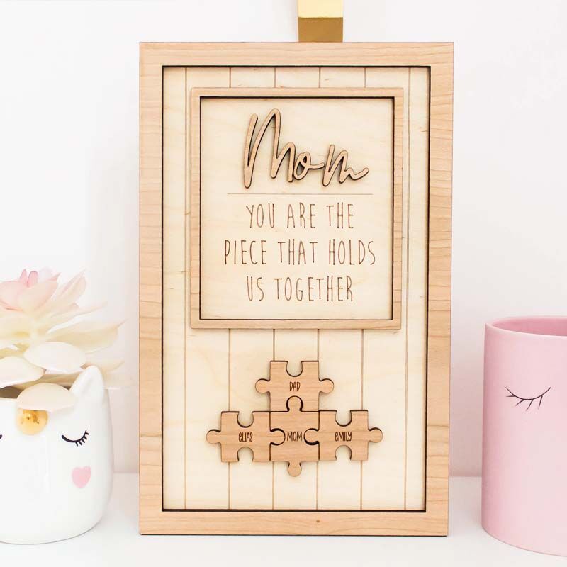 Personalized Mother's Day Puzzle Sign Gift for Mom