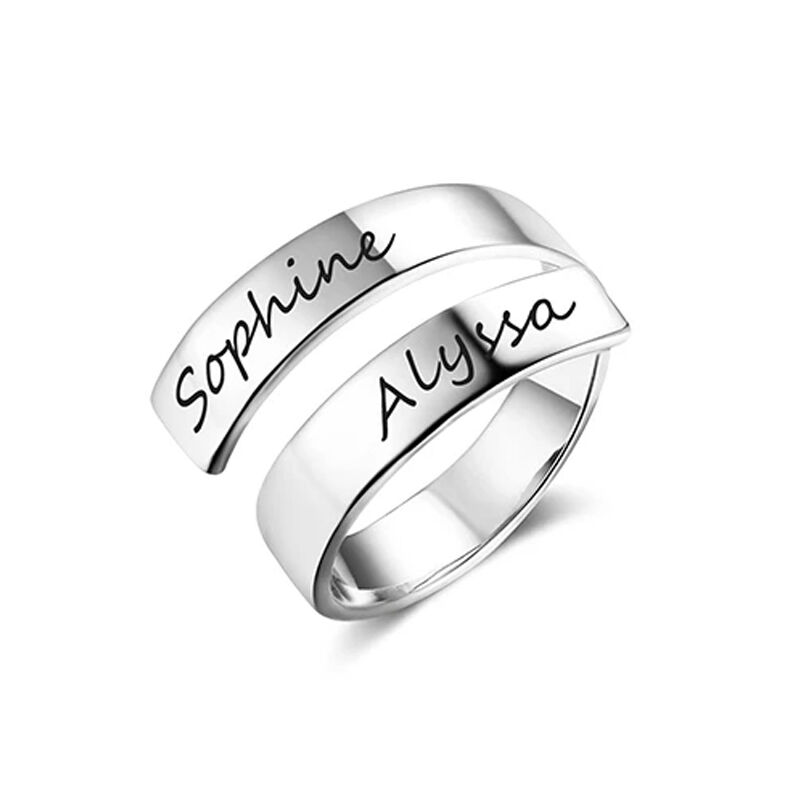 "A Shy Flower" Personalized Engraving Ring