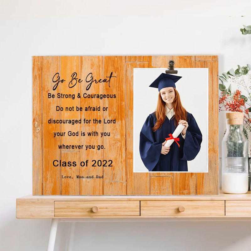 Personalized Picture Frame Graduation Gift for Teenager"Go be Great"