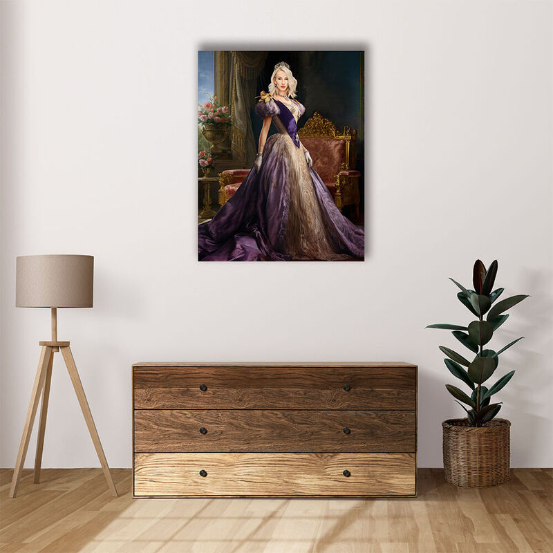 Customized Head Photo Royal Woman Portrait Crown Portrait