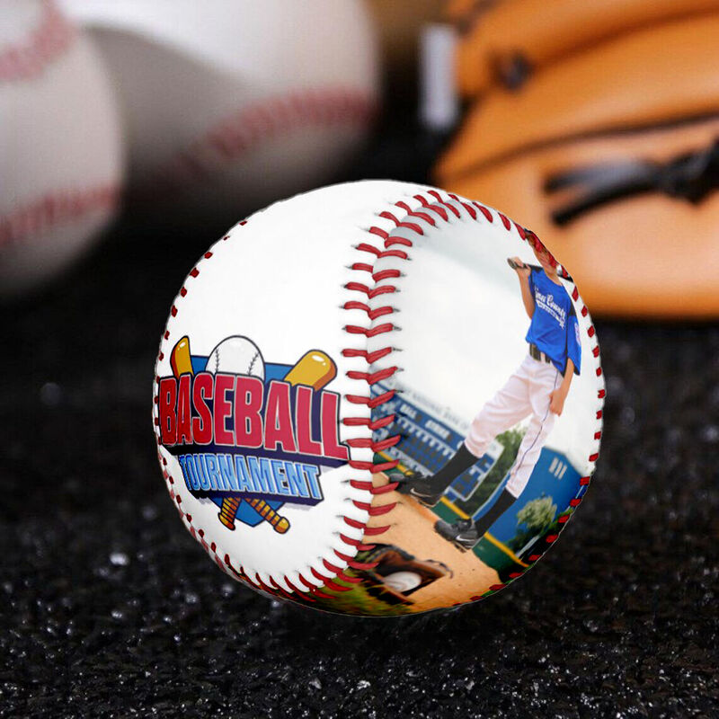 Baseball Cadeau commémoratif de tournoi de baseball personnalisé avec photos pour amis